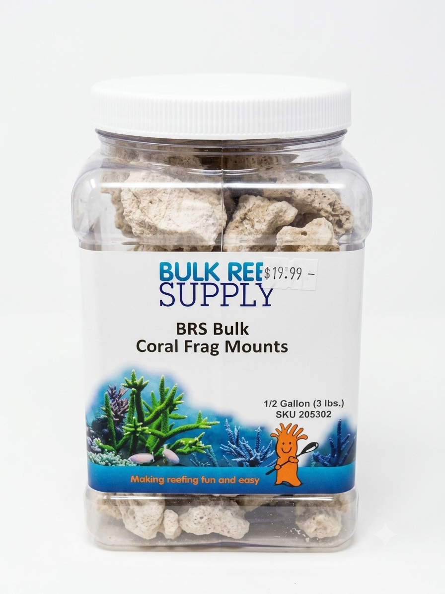 Bulk Reef Supply BRS Bulk Coral Frag Mounts 1/2 Gallon