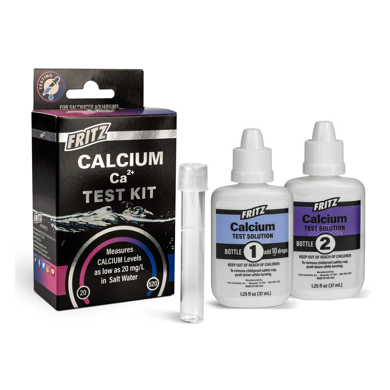 Fritz Calcium Liquid Test Kit for Saltwater Aquariums
