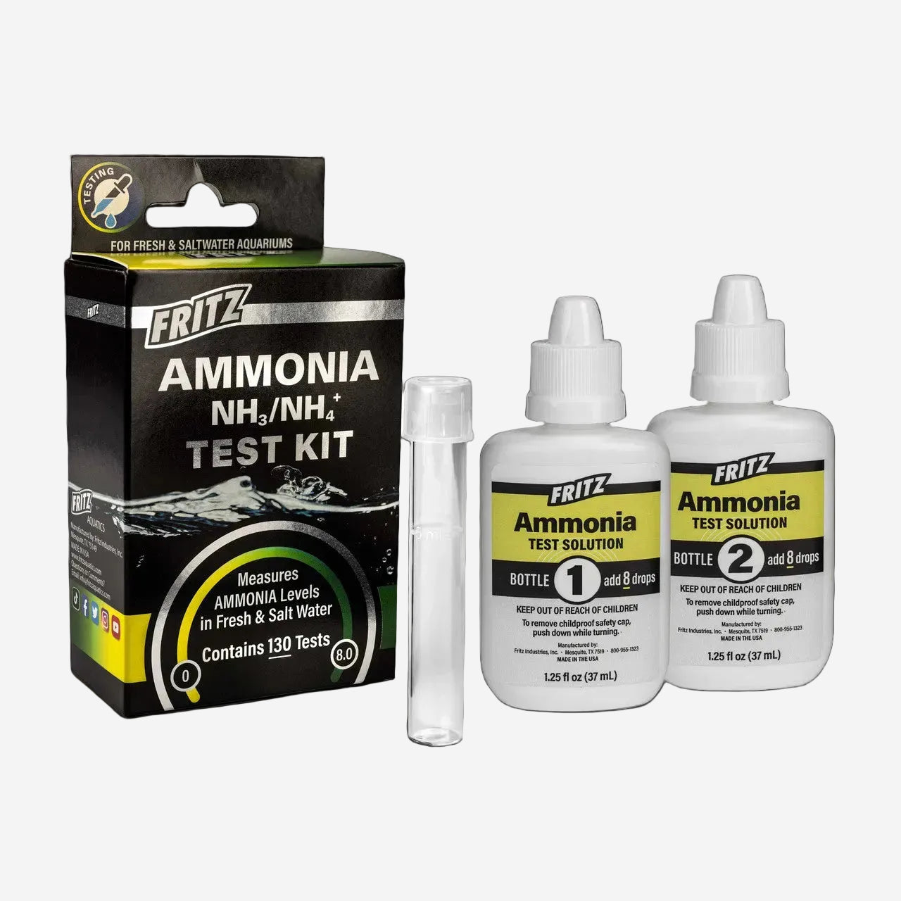 Fritz Ammonia Liquid Test Kit 130 Tests